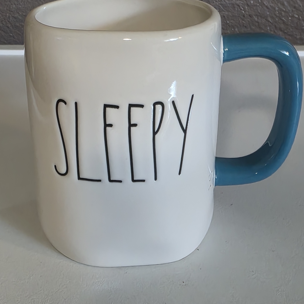 Rae Dunn Disney "Sleepy" Mug with Blue Handle NWT
